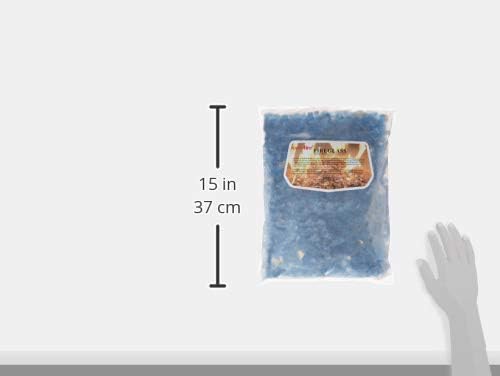 onlyfire 10 pounds Fire Glass for Propane Gas Fire Pit, 1/2-Inch High Luster Fireplace Glass Rocks for Fire Pit Table, Pacific Blue