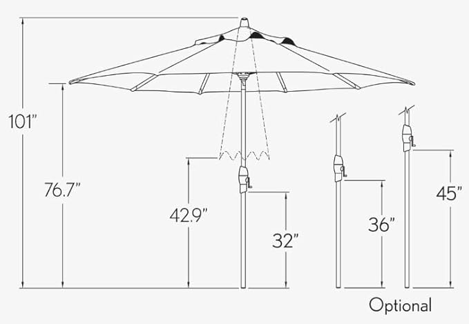 Treasure Garden Deluxe Crank-Tilt 9-FT Octagon Market Umbrella - Outdoor Patio, Deck, Pool, Backyard Stand Alone Umbrella - Heavy Duty w/Bronze Frame & Obravia Fabric (Sand)
