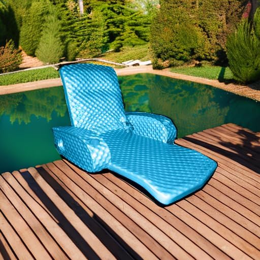 TRC Recreation Super Soft Portable Floating Swimming Pool Water Lounger Comfortable Adjustable Recliner Chair with 2 Armrest Cup Holders…
