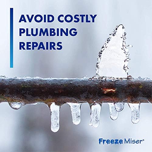 Freeze Miser Outdoor Faucet & Spigot Freeze Protection – Patented Valve Shield, Activates at Water Temperature Below 37°F/3°C – Durable Winter Cover Alternative – Quick Install, Saves Water – 2 Pack