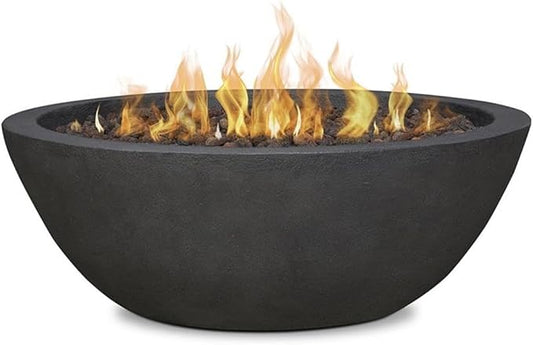 Home Square 2-Piece Set with Propane Fire Pit Bowl and Tank Cover in Shale