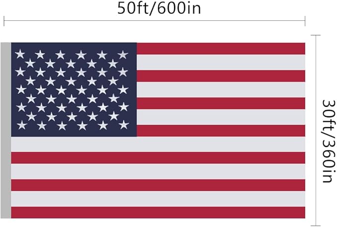 VICDRIA American Flags for Outside 30x50, USA US Flag Heavy Duty Outdoor, Made of 210D Oxford Fabric, Embroidered Stars, Brass Grommets