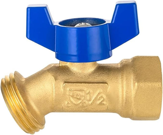 EFIELD (Pack of 2) 1/4-Turn Outdoor Spigot, Sillcock Hose Bibb Valve 1/2" Female NPT Inlet ×3/4" Male GHT Threaded Garden Hose Outlet/Connector,(SILLCOCK039-2PCS)