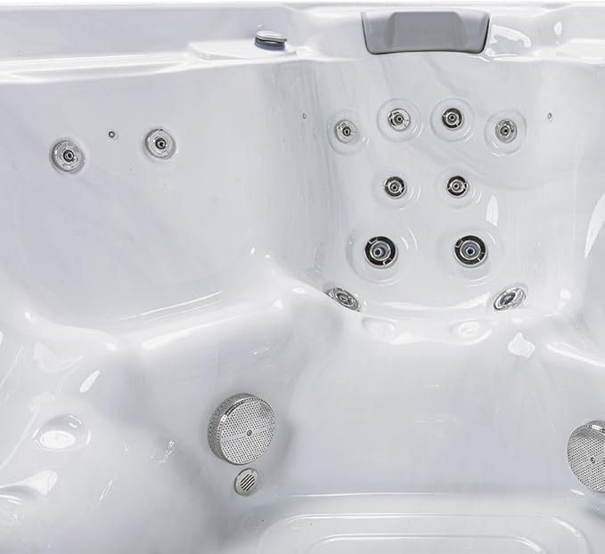 Bueno Spa Chicago 7 - Person 54 Jets Acrylic Standard Hot Tub with New Arctic Max Insulation, Ozonator, LED Lights, and Cover
