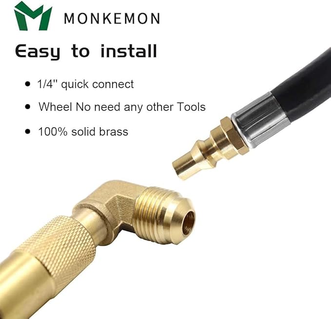 Rv Quick Connect Propane Hose 10FT, Propane Elbow Adapter with Extension Hose for Blackstone 17" and 22" Griddle