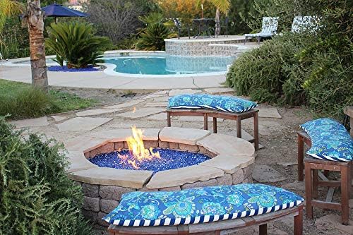 Hiland RFGLASS-2-CBLT Fire Glass, 20 lb, Cobolt