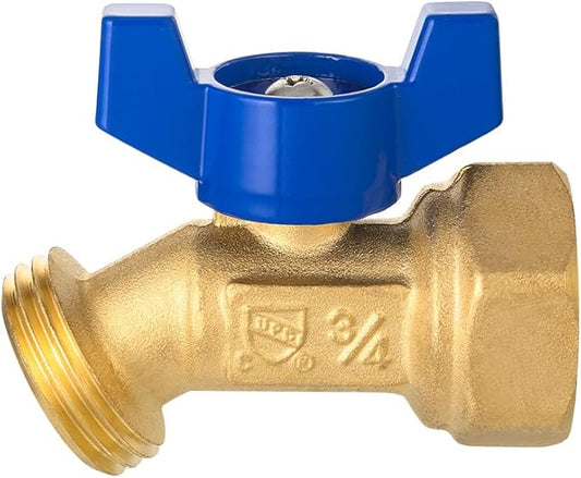 EFIELD (Pack of 2) 1/4-Turn Outdoor Spigot, Sillcock Hose Bibb Valve 3/4" Female NPT Inlet ×3/4" Male GHT Threaded Garden Hose Outlet/Connector (2),(SILLCOCK042-2PCS)