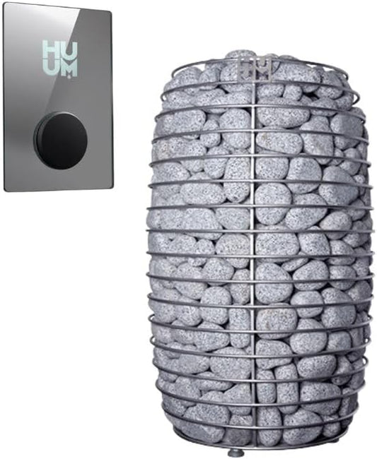 Model CL12GCP, Cube-Series Outdoor Home Sauna Suite Kit, Up to 8 Persons (Sauna Heater and Sauna Stones Included) (HIVE MINI 11 WiFi - Mirror)