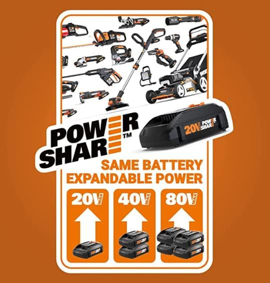 Worx GT Revolution 20V 12" String Trimmer Grass Trimmer/Edger/Mini-Mower, WG170.9