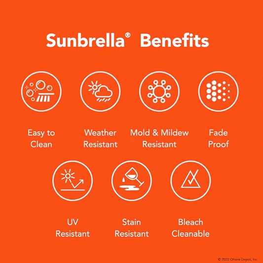 11 Piece Ohana Outdoor Patio Furniture Sunbrella Coal Black Wicker Conversation Set with Fully Assembled Sectional and 42-inch Propane Gas Fire Table