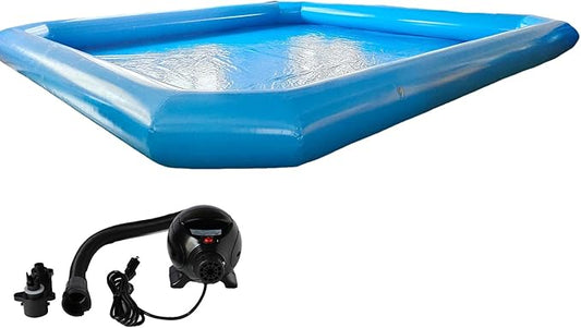 26.2x26.2x2ft Commercial Large Inflatable Pool Blow Up Swim Pools Swimming Lounge Pools with One Blower for Commercial Outdoor Summer