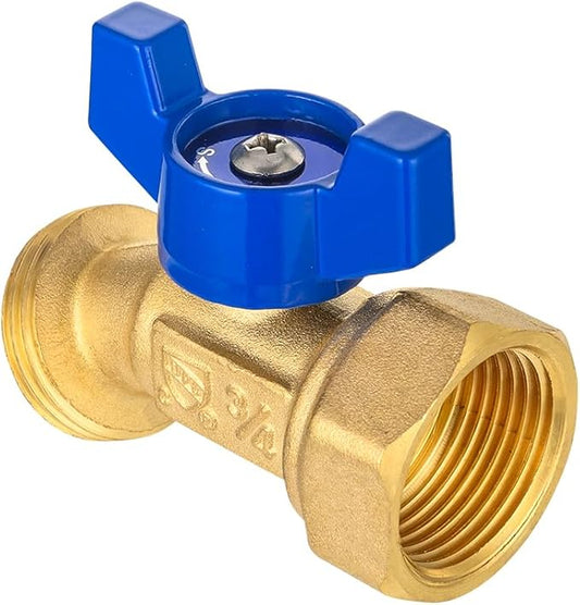 EFIELD 1/4-Turn Outdoor Spigot, Sillcock Hose Bibb Valve 3/4" Female NPT Inlet ×3/4" Male GHT Threaded Garden Hose Outlet/Connector,(SILLCOCK042)