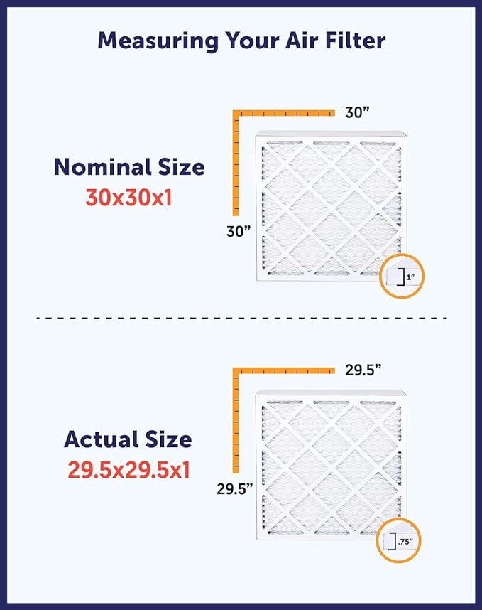 Filter King 23.25x29.25x1 Air Filter | 4-PACK | MERV 8 HVAC Pleated A/C Furnace Filters | MADE IN USA | Actual Size: 23.25 x 29.25 x .75"