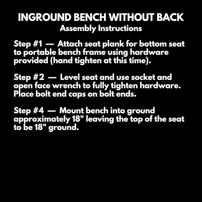 COATEDOUTDOORFURNITURE Coated Outdoor Furniture Heavy-Duty Outdoor Bench Thermoplastic Coated, Punched Steel, Commercial-Grade Seating, Made in America (Inground Without Back, 8 Ft, Dark Blue)