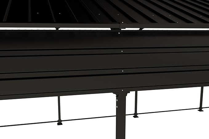 Ball & Cast 12x20 FT Carport,Heavy Duty Carport Canopy with Galvanized Steel Roof,Metal Carport with Enhanced Base,Oversized Garage Shed Outdoor Shelter for Car, Boats and Tractors,Dark Gray