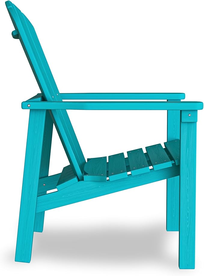 nevilywood Compact Stackable Adirondack Chairs, 26.3" Wide HDPE Outdoor Patio Chairs - Durable, Space-Saving Design for Porch, Lawn or Garden, Aruba