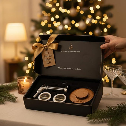 Cocktail Premium Smoker Kit by Smoktail - Premium Bourbon Smoker Kit for Crafting Exquisite Smoky Cocktails for Men and Women - Experience Blend of Bourbon and Smoke (Without Butane)