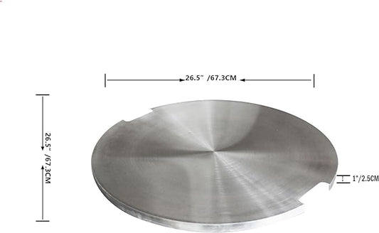 All Fire Table Pit Wind Screens and Stainless Steel Buner Lid from ELEMENTI | ELEMENTI Plus and MODENO (Burner Lid, Round 26.5" SS Lid - 126D)