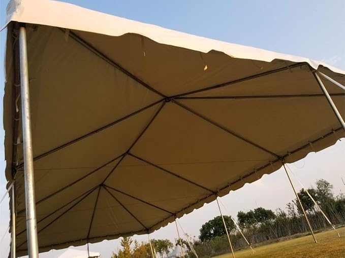Party Tents Direct 20'x40' Weekender West Coast Tent Frame Party Tent (Green/White) PVC Top with Storage Bag - Tents for Parties, Weddings, Birthdays, Banquets, Fiestas, Workshop, Outdoor Event