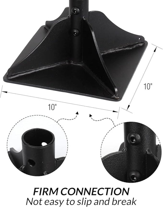 Walensee Steel Tamper 48 inch Steel Handle 10"x10" Garden Tamper with Rubber Grip for Laborsaving All-Steel Tamper Heavy Duty Ideal Tool for Leveling Ground Installing pavers and Repairing Blacktop