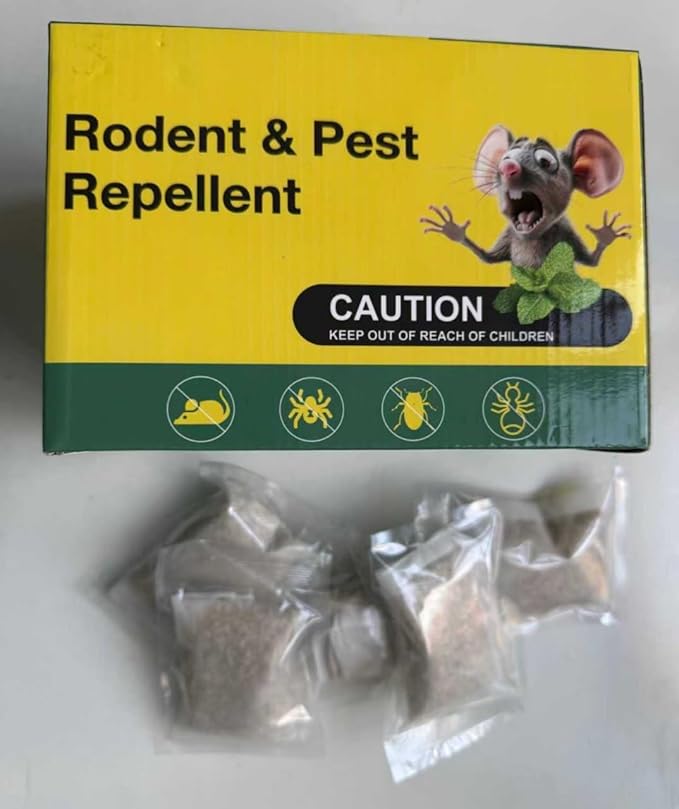 30PCS Rodent Deterrent Pouches, Plant-Based Ingredients, Ideal for Home Use