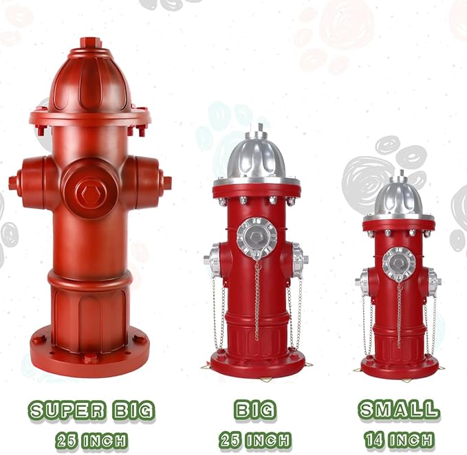 MARYTUMM Large Dog Puppy Pee Post and Gift - 25 Inch High Fire Hydrant Garden Decor Statue, Training Tool