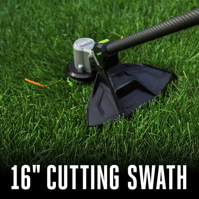 EGO Power+ String Trimmer, Battery Powered, 16" Trimmer for Weeds and Grass with POWERLOAD, Telescopic Carbon Fiber Shaft, Includes 56V 2.5Ah Battery and Charger - ST1611T