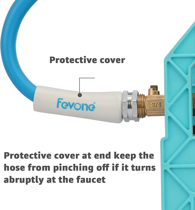 Fevone Garden Hose 75 ft., Lightweight Hybrid Water Hose, Flexible and Durable, Leak-Free Connections