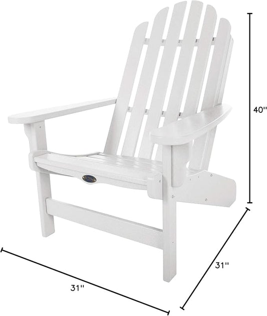 Nags Head Hammocks Classic Adirondack Chair, White