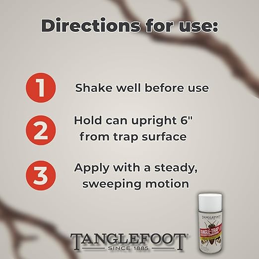 Tanglefoot Tangle-Trap Sticky Coating Aerosol Spray, 10oz – Long-Lasting Adhesive for DIY Insect Traps, Garden & Home Use, Easy Application