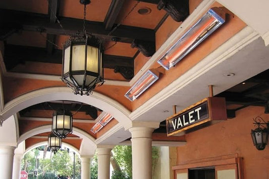 Single Element - 4000 Watt Electric Patio Heater-240 Voltage-Black Finish