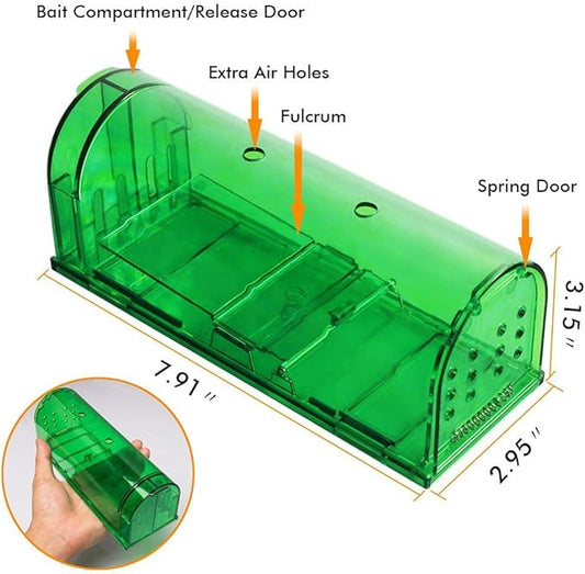 Home and Country USA Humane Mouse Trap. Our Catch and Release Mouse Traps are Designed as a Live Mouse and Rat Trap for Those who Want to Remove mice The Right Way. (Large and Small)(4 Small)