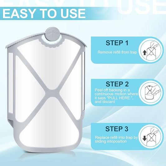 Flying Insect Trap Refills & 6 Cartridges, Compatible with ZEVOM364A Refill (6 Cartridges)