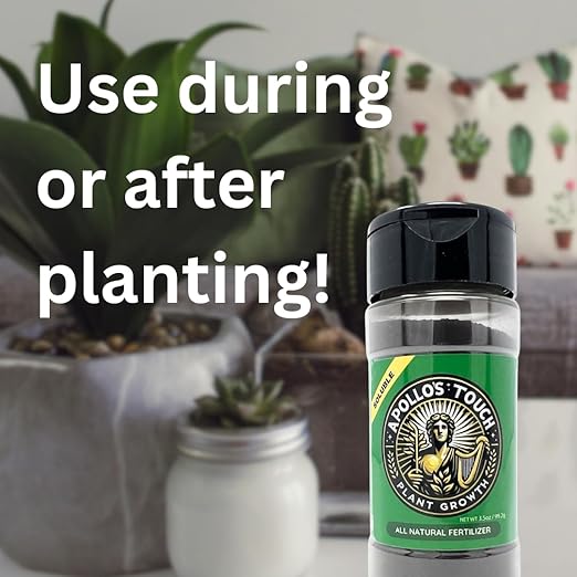 Apollo's Touch All Natural Plant Growth Fertilizer - House Plants, Outdoor Garden Plants, Soluble, Increases Plant Growth and Health - 3.5oz Bottle