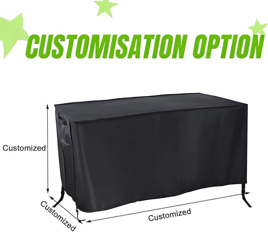 Customized Fire Pit Cover Rectangular, Waterproof Outdoor Covers with Handles and Drawstring(Customized Size)