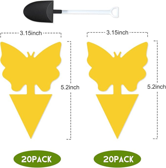 40 Pack Fungus Gnat Traps for House Indoor, Fungus Traps Fruit Fly Traps for Indoors Gnats Sticky Traps for Plants Yellow Sticky Traps for Gnats