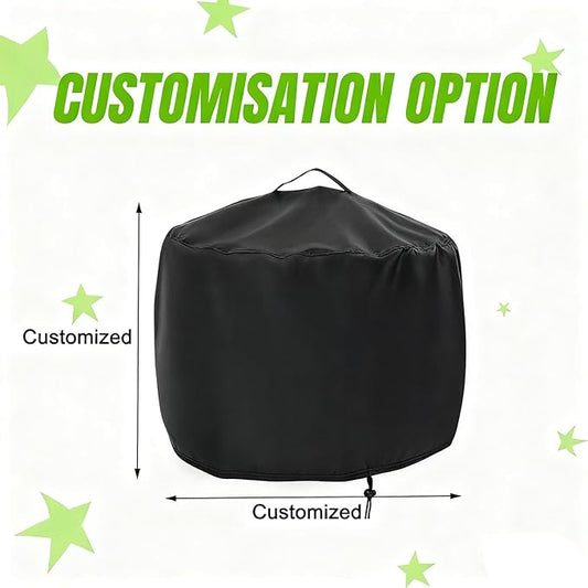 Customized Fire Pit Cover, Firepit Covers for Solo Stove or other Size , Waterproof Outdoor Covers with Handles and Drawstring(Customized Size)
