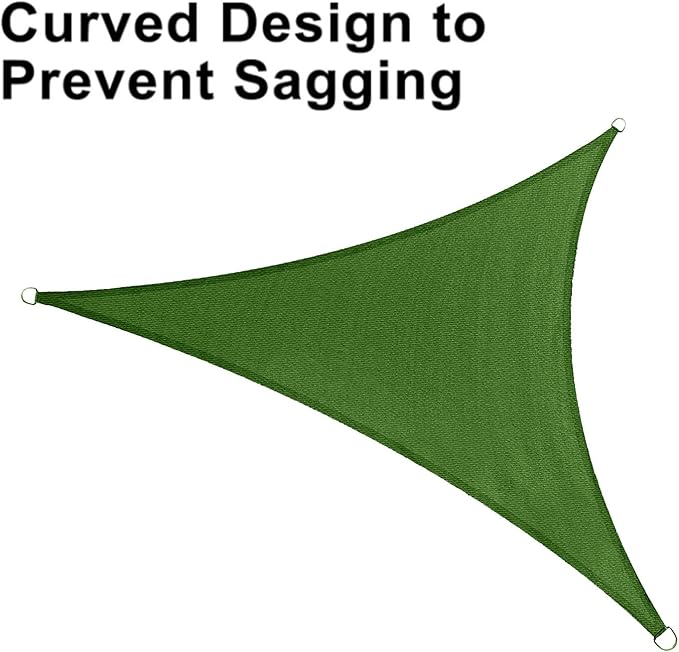LOVE STORY Custom Size 6'x7'x9.2' Piquant Green Sun Shade Sail Right Triangle Sunshade Fabric Awning Canopy for Patio Backyard Carport Pergola (Customized)