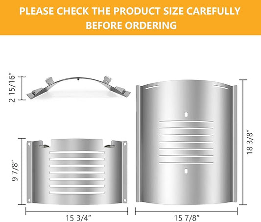 Flame Broiler Kit for Pit Boss Platinum KC Combo Charleston 1020 Combo Series Grill,Heat Diffuser Compatible with Pit Boss Replacement Parts PB1285KC/PB1020NX,Includes Main Plate and Slide Cover