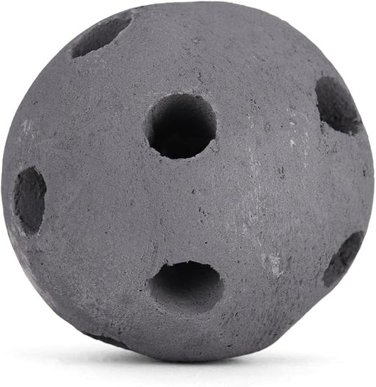 Ceramic Fire Balls - Hollow 3" Lava Rock for Fire Pits - Propane & Gas Fire Pits and Fireplace - Ceramic Spheres for Outdoor and Indoor Use - Natural Lava Stones (30 Pack, Grey)