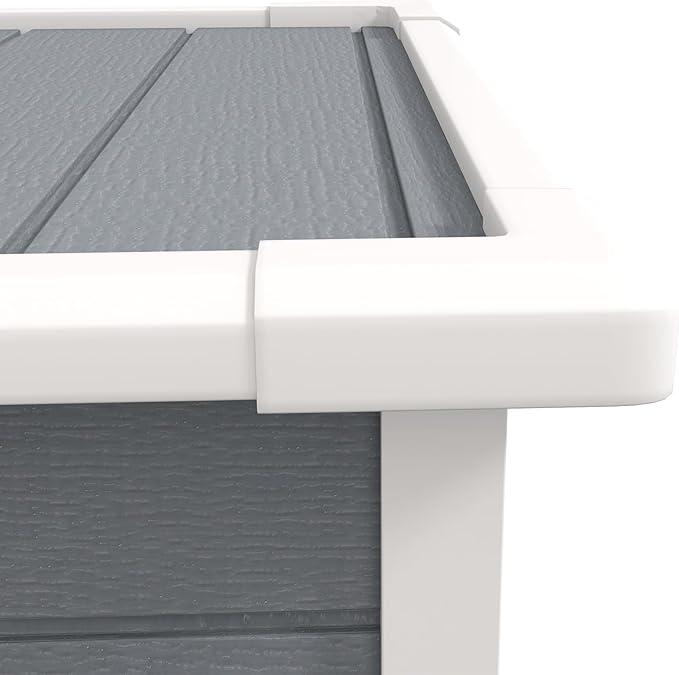 Outsunny 5' x 3' Outdoor Storage Shed, Plastic Shed with Vent, Window and Double Lockable Doors, Utility Resin Shed for Patio, Backyard, Lawn, Garage, Gray