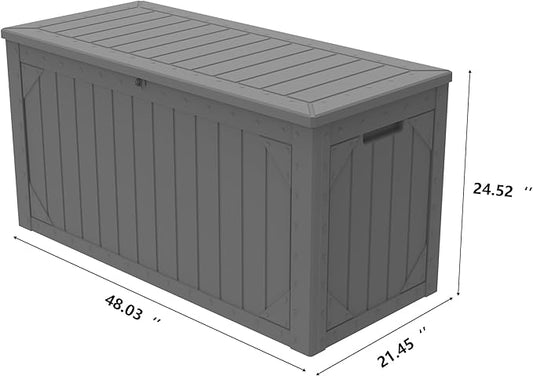 Deck Box for Patio (Grey, 102GAL)