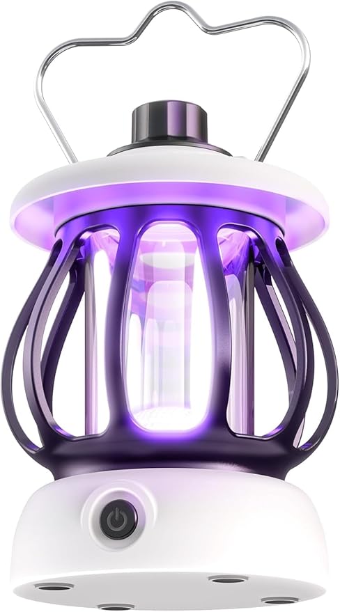 Flying Insect Trap, Fruit Fly Traps for Indoors & Outdoor Rechargeable, Quite Operation Fly Trap (1Device + 7Refills)