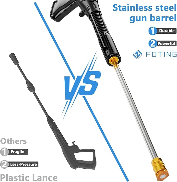 2026NEW Pressure Power Washer with 4 Quick Connect Nozzles, Inlet Hose & Filter, Foam Cannon for Cars/Fences/Driveways/Patios/Home Cleaning,30" X 13.2" X 12.2"