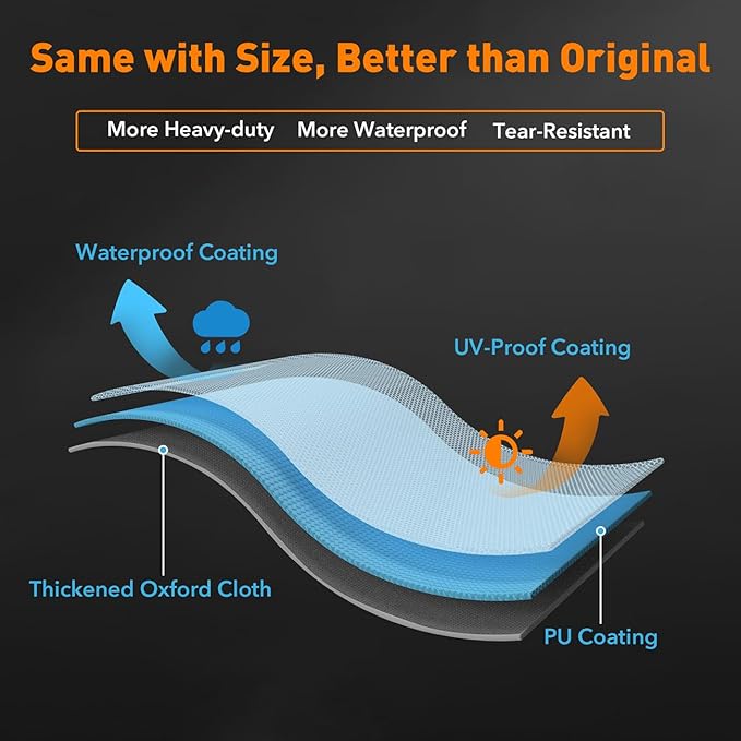 Heavy Duty 600D Polyester Cover Compatible with Pit Boss Competition Series 1600 PB1600CS , Titan Wood Pellet Grill, Pro Series 1600 Elite Grill,Navigator 1600 Wood Pellet Grill without Smoke Stack