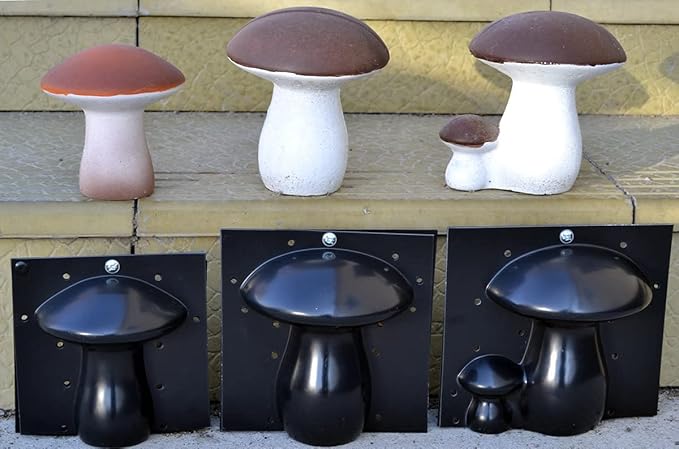 SvitMolds Concrete Mold DIY 3D Mushrooms Statue Decor Garden Decoration Home Decor, Yard, Fairy Garden - Lawn Ornament Ornament