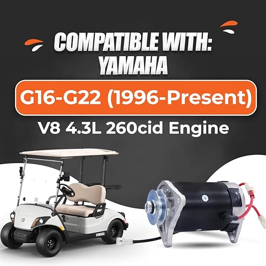 PARTS WORLD USA 12V Starter Generator for Yamaha G16 G19 G20 G21 G22 (1996- Up) Gas Golf Cart 15422 JN6H110001-00 JN6H110002-00 GSB107-06 GSB107-06E GSB107-06F GSB107-06G GSB107-06H GSB107-06K