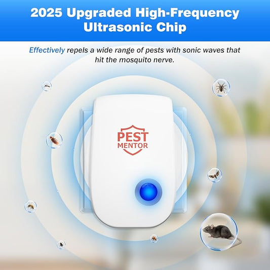 Ultrasonic Pest Repellent 10 Packs, Plug-in Ultrasonic Pest Repellent Indoor, Effectively Repel Mosquitoes Flies Mice Cockroaches Insects Spiders, Family Friendly Pest Control for Home Office Kitchen