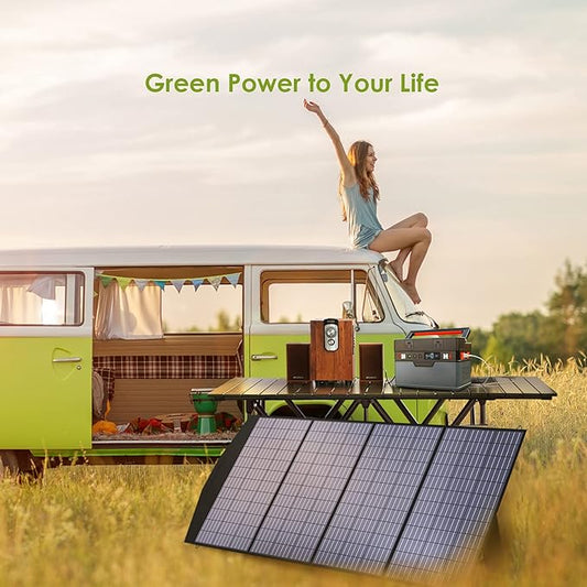 ALLPOWERS SP033 200W Portable Solar Panel Foldable, 23% High Efficiency Solar Charger with MC4 Connectors for Power Station, RV, Camping, Home Use, Compact Folding Solar Panel(SP033-200W