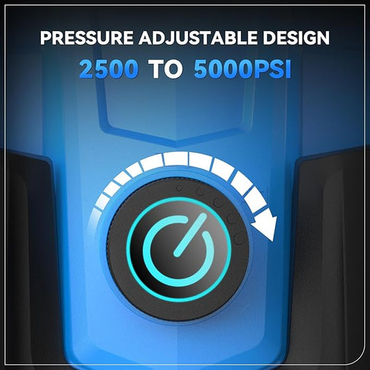5000 PSI Professional Electric Pressure Washer,4.0 GPM Heavy Duty Power Washer with 4 Nozzles,Foam Cannon,33FT Hose and 500ml Soap Bottle for Home/Cars(Blue)